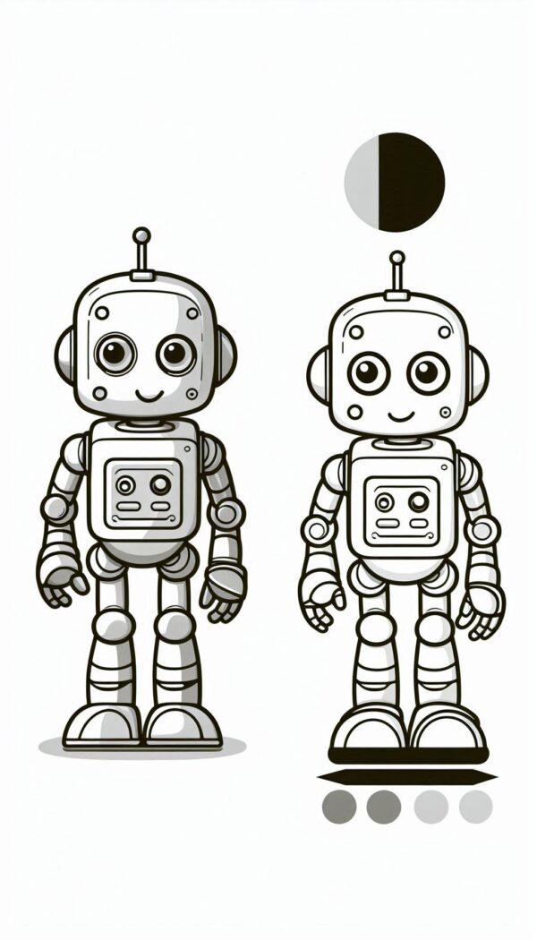 Robot Coloring Page