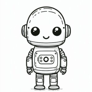 Robot Coloring Page