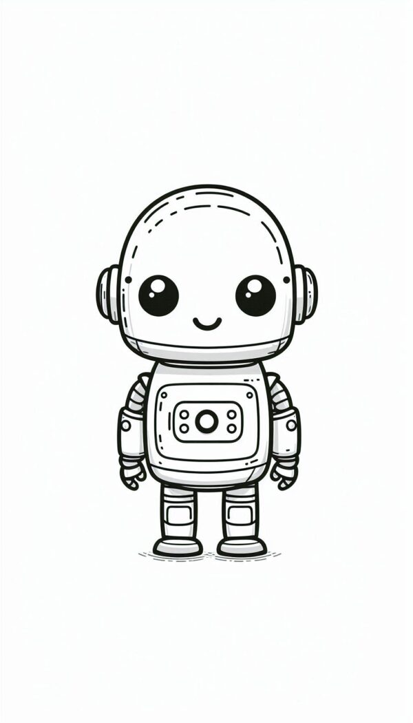 Robot Coloring Page