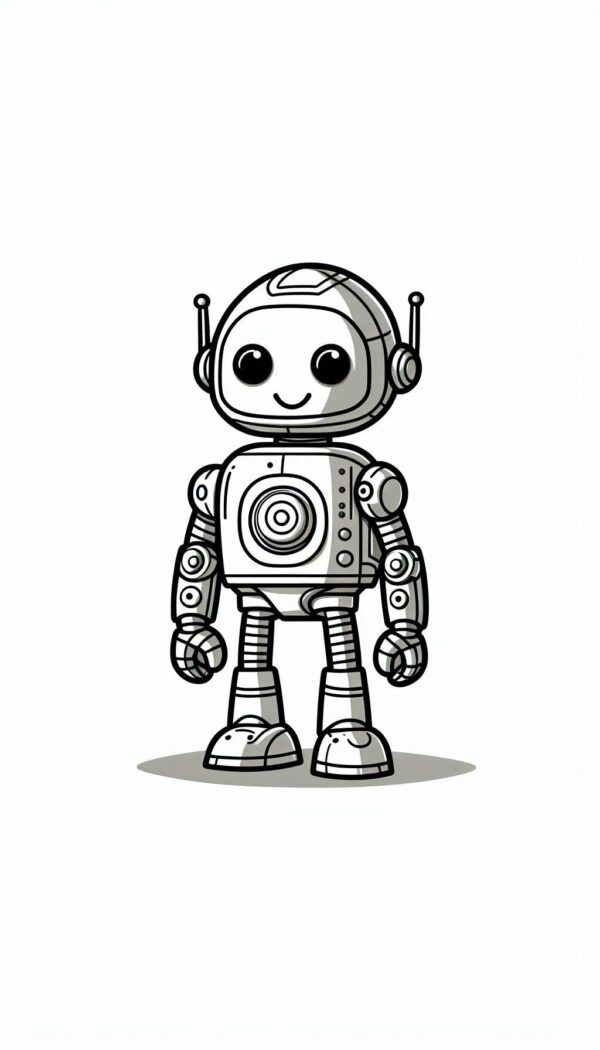 Robot Coloring Page