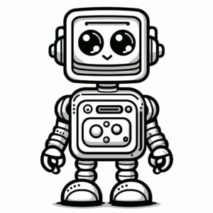 Robot Coloring Page
