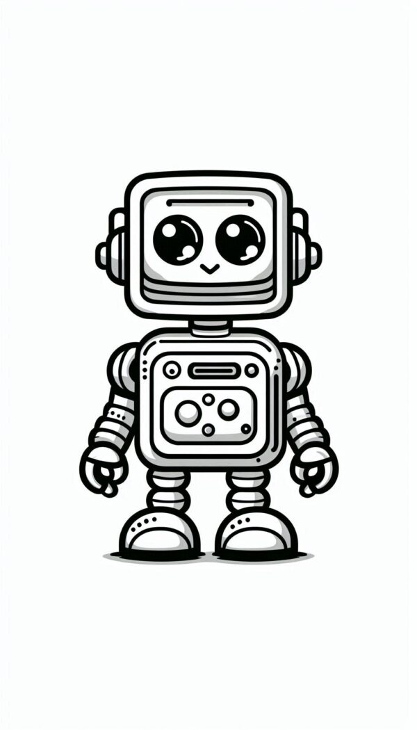 Robot Coloring Page