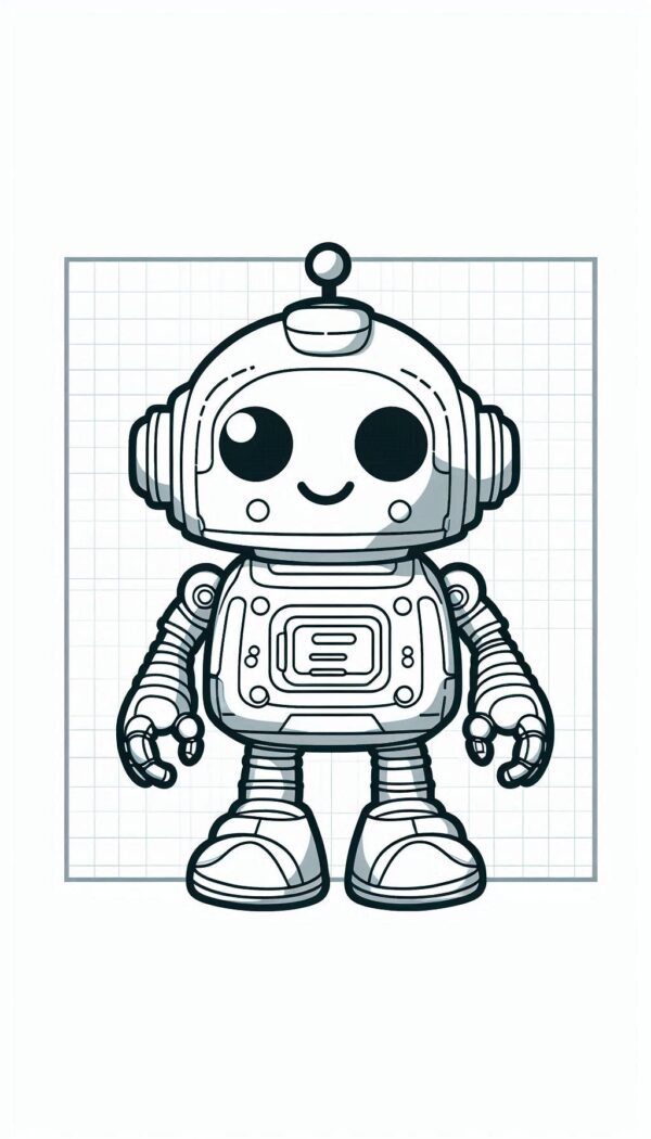 Robot Coloring Page
