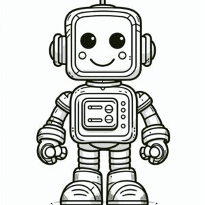 Robot Coloring Page
