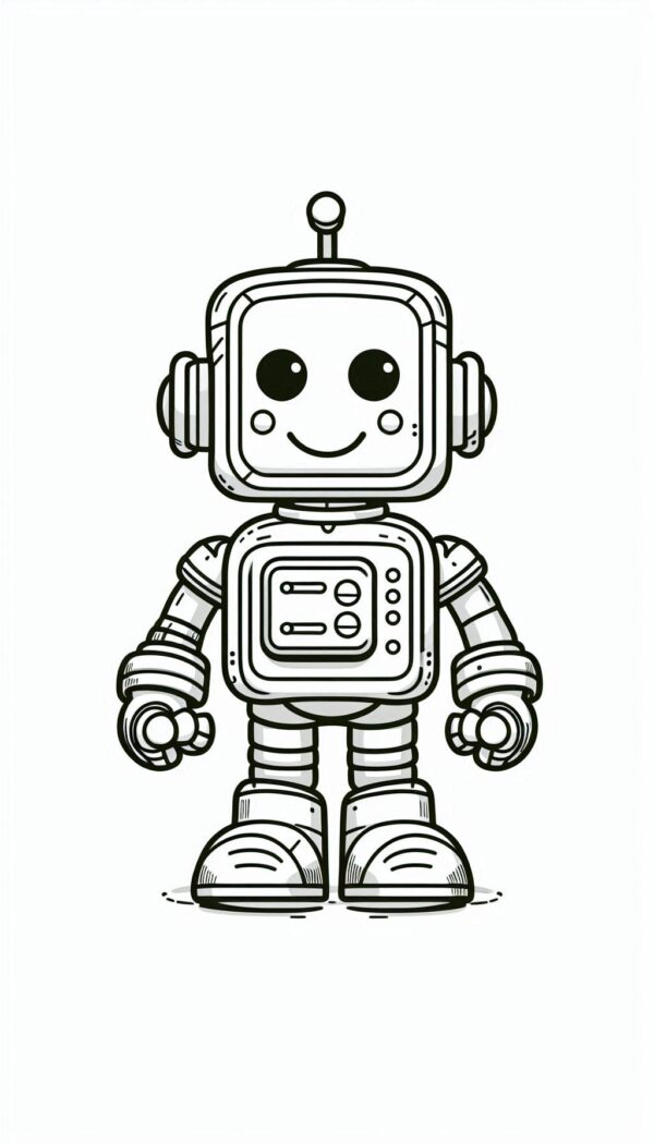 Robot Coloring Page