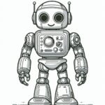 Robot Coloring Page