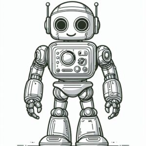 Robot Coloring Page