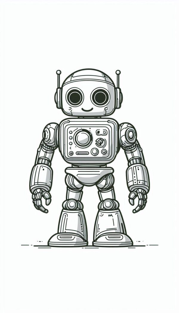 Robot Coloring Page
