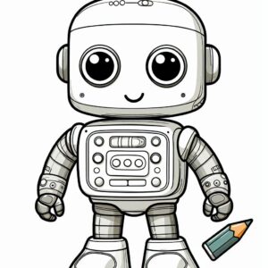 Robot Coloring Page