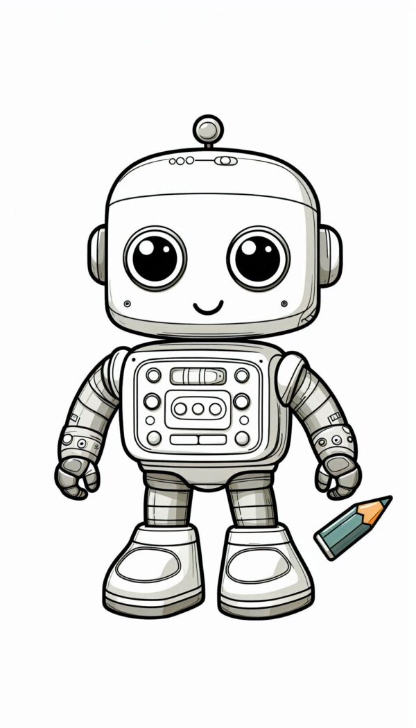 Robot Coloring Page