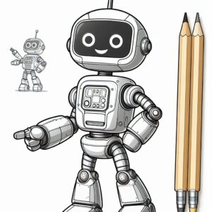 Robot Coloring Page