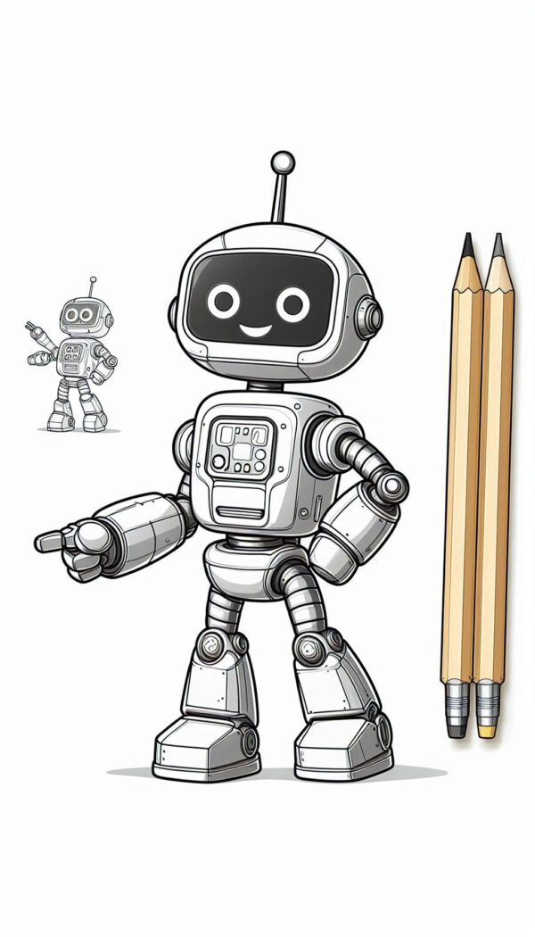 Robot Coloring Page