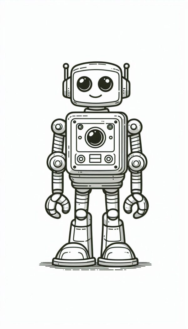 Robot Coloring Page