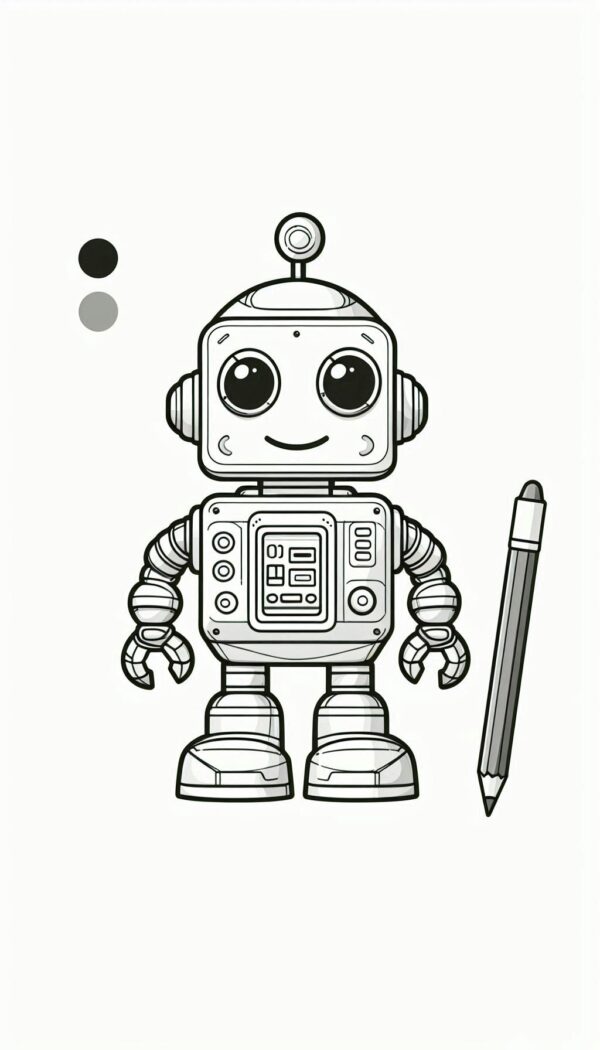 Robot Coloring Page