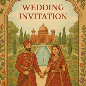 Elegant Indian wedding invitation card