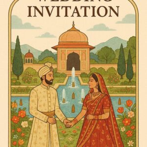 Elegant Indian wedding invitation card