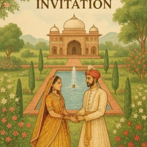 Elegant Indian wedding invitation card
