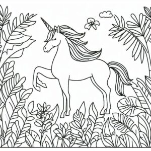 Unicorn Coloring page