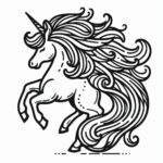 Unicorn Coloring page