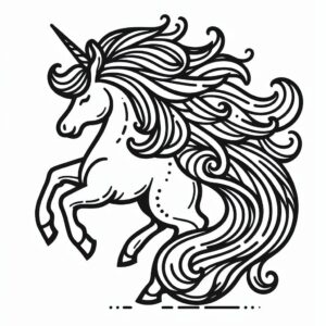 Unicorn Coloring page