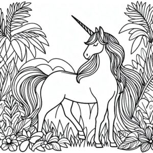 Unicorn Coloring page