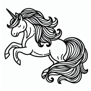 Unicorn Coloring page
