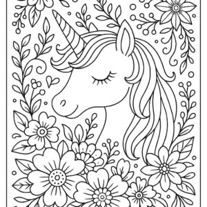Unicorn Coloring page