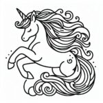 Unicorn Coloring page