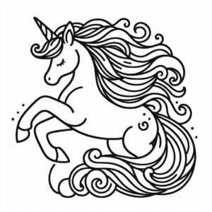 Unicorn Coloring page