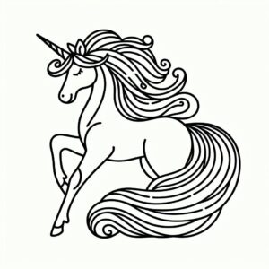 Unicorn Coloring page