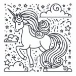 Unicorn Coloring page