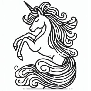 Unicorn Coloring page