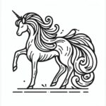 Unicorn Coloring page