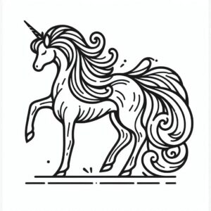 Unicorn Coloring page