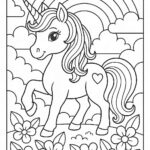 Unicorn Coloring page