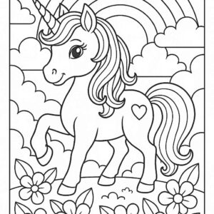 Unicorn Coloring page