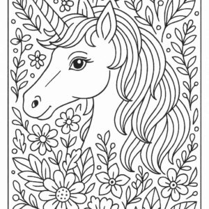 Unicorn Coloring page