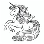 Unicorn Coloring page