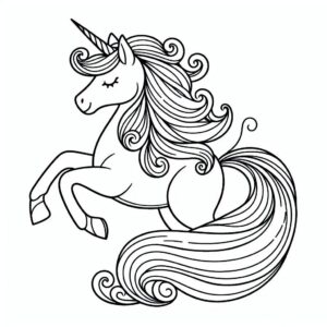 Unicorn Coloring page