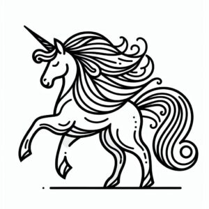 Unicorn Coloring page