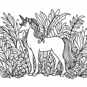 Unicorn Coloring page