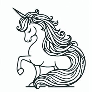Unicorn Coloring page