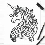Unicorn Coloring page