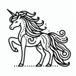 Unicorn Coloring page