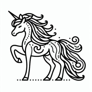 Unicorn Coloring page
