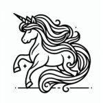 Unicorn Coloring page