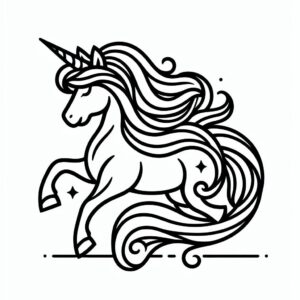 Unicorn Coloring page