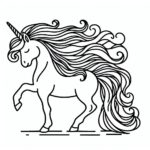 Unicorn Coloring page