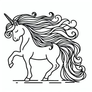 Unicorn Coloring page