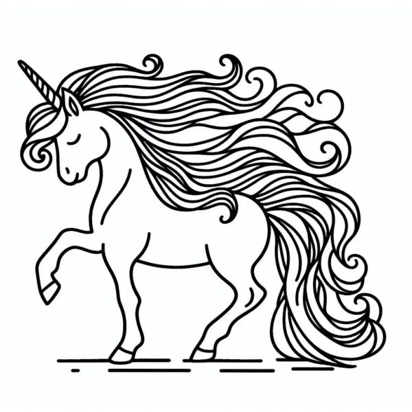 Unicorn Coloring page